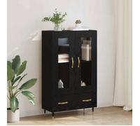 VIDAXL Armoire haute chêne noir 69,5 x 31 x 115 cm - 2 portes, 1 tiroir
