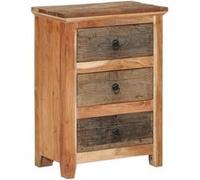 Vidaxl Armoire Latérale 55x33x75 Cm Bois Massif D'acacia Marron