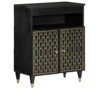 vidaXL Armoire latérale 60x33x75 cm Bois Massif de manguier, Armoire, Armoire de Rangement, Armoire Console, Placard, Buffet de Salon