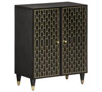 Vidaxl Armoire Latérale 60x33x75 Cm Bois Massif De Manguier Marron
