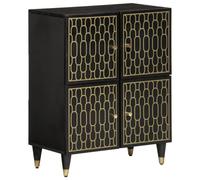 Vidaxl Armoire Latérale 60x33x75 Cm Bois Massif De Manguier Marron
