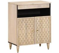 Vidaxl Armoire Latérale 60x33x75 Cm Bois Massif De Manguier Marron