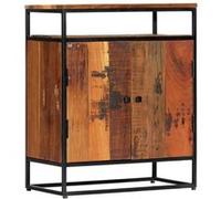 Vidaxl Armoire Latérale 60x35x76 Cm Bois Récupération Massif Et Acier Marron