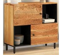 vidaXL Armoire latérale 80x33x75 cm bois massif d'acacia 356882 Marron G