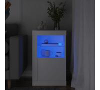 vidaXL Armoire Latérale avec Éclairage LED, Meuble de Rangement avec Étagère en Verre, Buffet de Salon Intérieur, Moderne, 836630