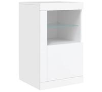 vidaXL Armoire Latérale avec Éclairage LED, Meuble de Rangement avec Étagère en Verre, Buffet de Salon Intérieur, Moderne, 836630