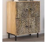 vidaXL Armoire latérale 60×33×75 cm Bois massif de manguier Marron