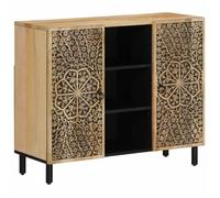 Vidaxl Armoire Latérale 90x33x75 Cm Bois Massif De Manguier Marron