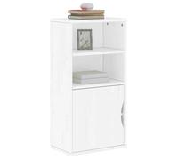 vidaXL Armoire latérale ODDA Blanc 40x24x79 cm Bois Massif pin, Armoire, Buffet, Meuble de Rangement de Cuisine, Meuble de Rangement, Meuble de Buffet