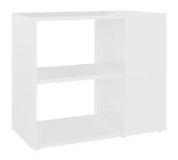 vidaXL Armoire latérale, table d'appoint scandinave – 2 étagères – Blanc bois d'ingénierie