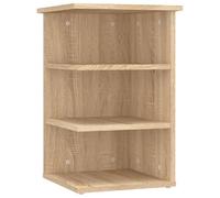 vidaXL Armoire Latérale, Table d'Appoint avec 3 Étagères, Meuble de Rangement, Organisateur de Salon, Moderne, Chêne Sonoma Bois d'Ingénierie
