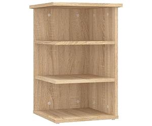 vidaXL Armoire Latérale, Table d'Appoint avec 3 Étagères, Meuble de Rangement, Organisateur de Salon, Moderne, Chêne Sonoma Bois d'Ingénierie