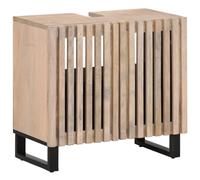 Vidaxl Armoire Lavabo De Bain 62x34x58 Cm Bois Massif De Manguier Marron
