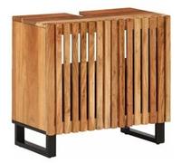 vidaXL Armoire lavabo de salle de bain 62x34x58cm bois massif d'acacia, meuble sous lavabo, meuble de lavabo, placard de salle de bain Marron G