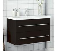 vidaXL Armoire Lavabo de Salle de Bain avec Bassin Intégré, Meuble sous Évier, Placard de Rangement, Organisateur de 3278777