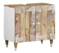 vidaXL Armoire lavabo de Salle de Bain Bois Massif de manguier, Meuble sous lavabo, Meuble de lavabo, Placard de Salle de Bain