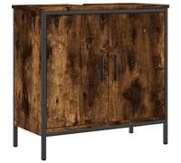vidaXL Armoire lavabo 60x30x60 cm – Placard sous vasque avec porte, chêne fumé