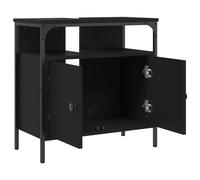 vidaXL Armoire lavabo de salle de bain noir 60x30x60 cm