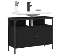 vidaXL Armoire lavabo de salle de bain noir 60x30x60 cm