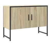 vidaXL Armoire sous-vasque de salle de bain avec porte, rangement Chêne Sonoma (bois d'ingénierie)