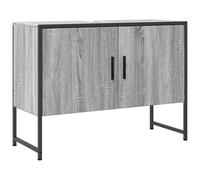 vidaXL Armoire Lavabo de Salle de Bain, Placard sous Vasque avec Porte, Meuble de Rangement, Organisateur de Toilette Intérieur, Sonoma Gris Bois d'Ingénierie