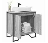 vidaXL Armoire lavabo de salle de bain sonoma gris 60x35x60 cm, placard lavabo de salle de bain, meubles de salle de bain, 848657