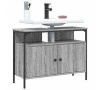 Vidaxl Armoire Lavabo De Salle De Bain Sonoma Gris 80x30x60 Cm Gris