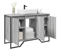 Vidaxl Armoire Lavabo De Salle De Bain Sonoma Gris 91x35x60 Cm Gris