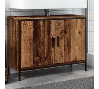 Vidaxl Armoire Lavabo Vieux Bois 80x30x60 Cm Bois D'ingénierie Marron