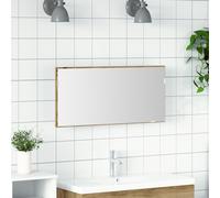 Vidaxl Armoire Miroir De Salle De Bain Avec Lumière Led Chêne Artisan 80x37 Cm