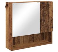 vidaXL Armoire Miroir - Rangement et Étagère pour Salle de Bains, Compacte et Utile, Idéale pour la Maison et Le Jardin, Design Moderne