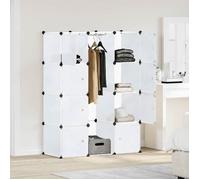 Kast met 9 compartimenten modulair 109x36,5x143 cm wit 240498