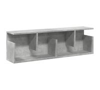 vidaXL Armoire Murale 100x20x30 cm Gris béton Bois d'ingénierie, Armoire Murale Flottante, étagère Murale, vitrine Murale, Meuble TV Mural