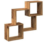 vidaXL Armoire Murale 78x18x71 cm Vieux Bois Bois d'ingénierie, Armoire Murale Flottante, étagère Murale, vitrine Murale, Meuble TV Mural