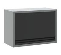 Armoire à outils murale vidaXL avec porte à levage à gaz - Noir - 50x25x35 cm