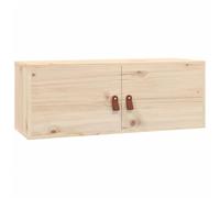 vidaXL Armoire Murale Armoire Suspendue Centre de Divertissement Flottante Salon Salle de Séjour Intérieur 80x30x30 cm Bois de Pin Massif