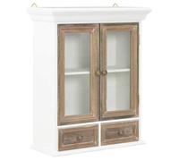 vidaXL Armoire murale Blanc 49 x 22 x 59 cm Bois massif
