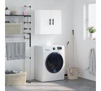 vidaXL Armoire Murale, Placard Suspendu avec Rangement, Meuble Flottant de Salon Salle de Séjour Intérieur, Moderne, Blanc Bois d'Ingénierie