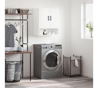 vidaXL Armoire murale Meuble flottant moderne pour salon avec rangement, blanc bois d'ingénierie