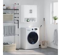 vidaXL Armoire Murale, Placard Suspendu avec Rangement, Meuble Flottant de Salon Salle de Séjour Intérieur, Moderne, Blanc Bois d'Ingénierie