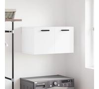 vidaXL Armoire Murale, Placard Suspendu avec Rangement, Meuble Flottant de Salon Salle de Séjour Intérieur, Moderne, Blanc Bois d'Ingénierie