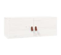 Vidaxl Armoire Murale Blanc 80x30x30 Cm Bois De Pin Massif Blanc