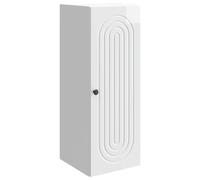 vidaXL Armoire Murale Blanc Brillant 33 x 34,5 x 90 cm, Salon, Rangement Mural Vintage, Placard intérieur rectangulaire, Organisateur Pratique, Bois reconstitué