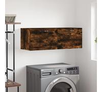 Vidaxl Armoire Murale Chêne Fumé 100x36,5x35 Cm Bois D'ingénierie Multicolore