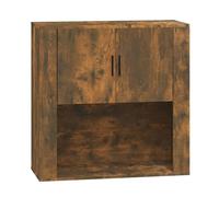 Vidaxl Armoire Murale Chêne Fumé 80x33x80 Cm Bois D'ingénierie Marron