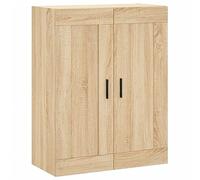 vidaXL Armoire murale – meuble flottant 3 compartiments, poignées, Chêne Sonoma, bois d'ingénierie