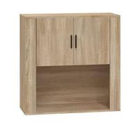 vidaXL Armoire murale Chêne sonoma 80x33x80 cm Bois d'ingénierie Marron