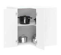 vidaXL Armoire murale d'angle de cuisine Kalmar blanc brillant 853619