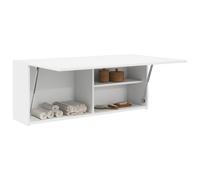 Vidaxl Armoire Murale De Bain Blanc 100x25x40 Cm Bois D'ingénierie Blanc