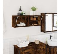 Vidaxl Armoire Murale De Bain Chêne Fumé 80x25x30 Cm Bois D'ingénierie Marron
